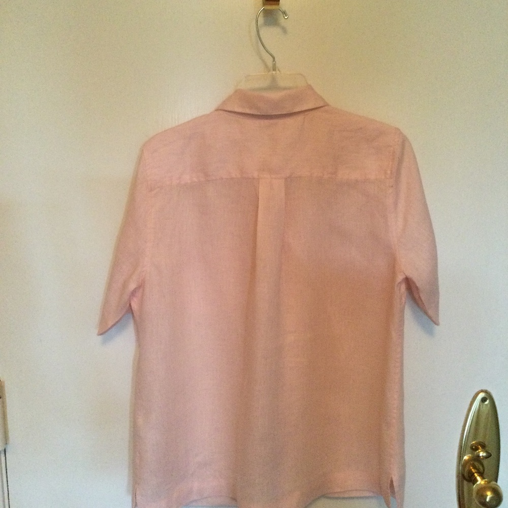 Pink Linen Blouse - Picture 2 of 3